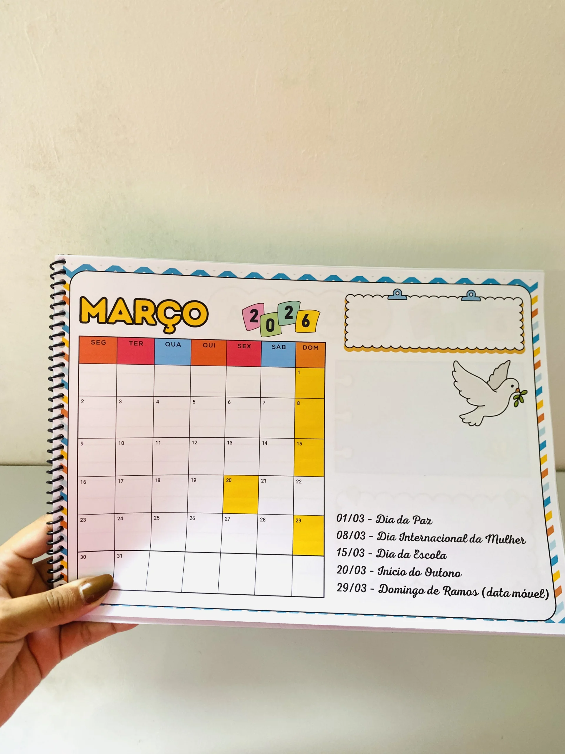 Calendário Datas Comemorativas